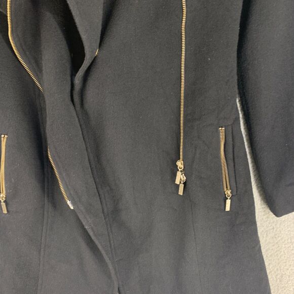 Mike Gonzalez Womens Coat Jacket Wool Blend Silk Lining Small Black - Picture 15 of 16